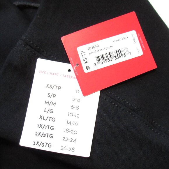 NWT SPANX Perfect Ponte Pencil in Classic Black Shaping Stretch Skirt XS - Picture 3 of 6